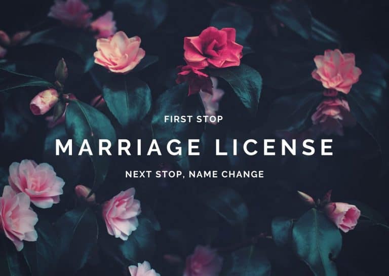 Marriage license precedes name change