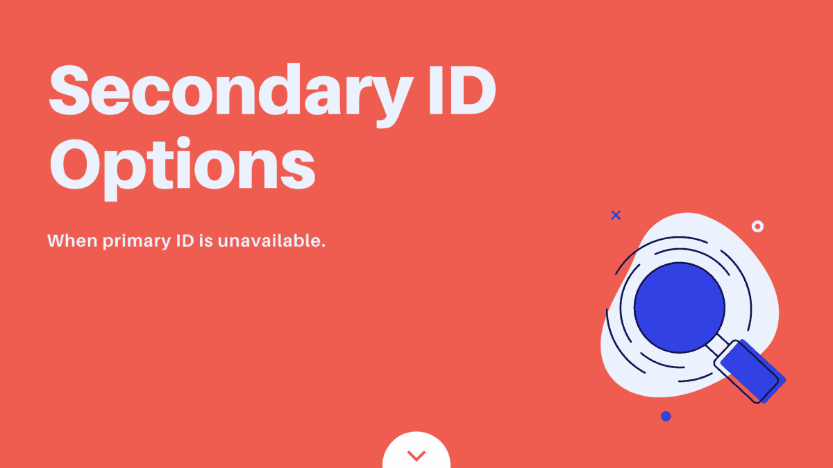 Secondary ID options, when primary ID is unavailable