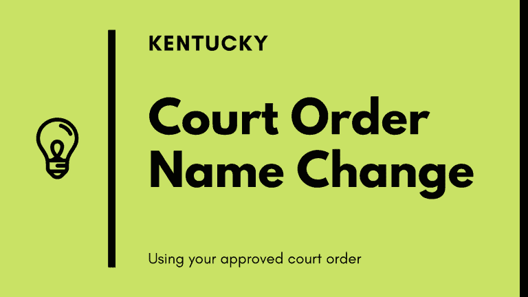 Kentucky court order name change