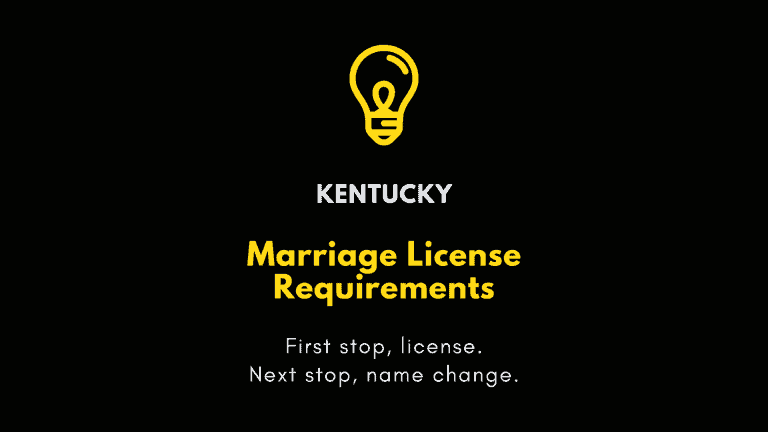 Kentucky marriage license requirements