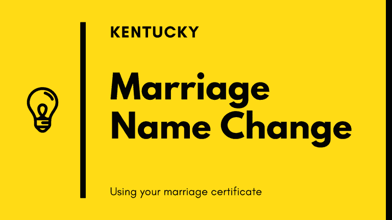 Kentucky marriage name change