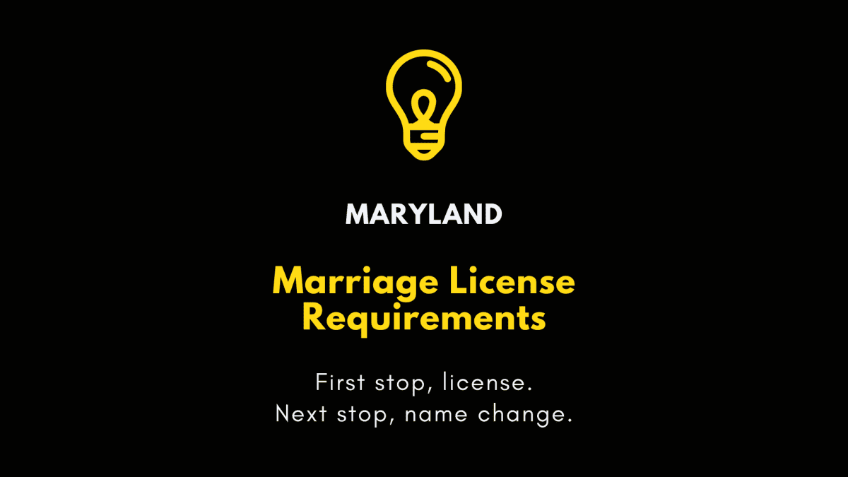 Maryland marriage license requirements